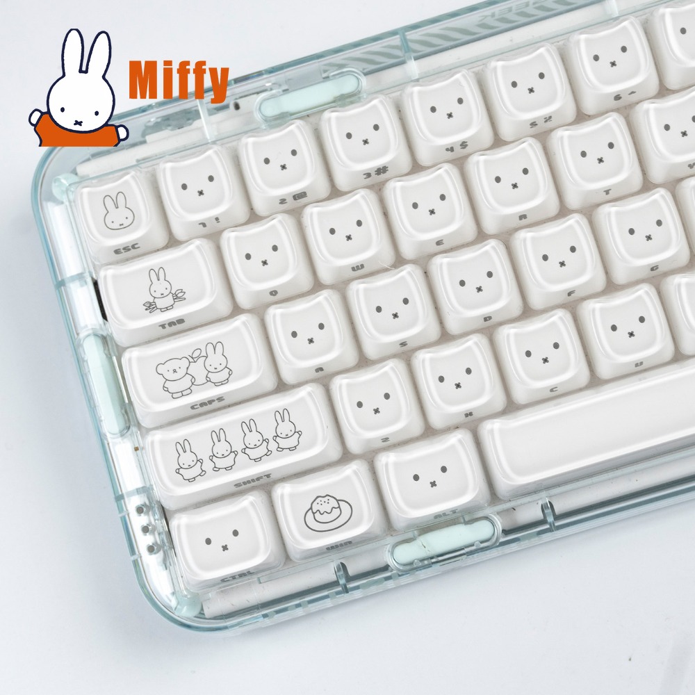 Kawaii Miffy Keycaps Cute Rabb - đánh giá và giá Gaming Accessories Aesthetic