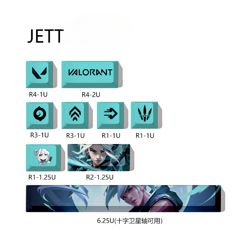 Reyna Valorant Keycaps PBT Key - đánh giá và giá Gaming Accessories Aesthetic