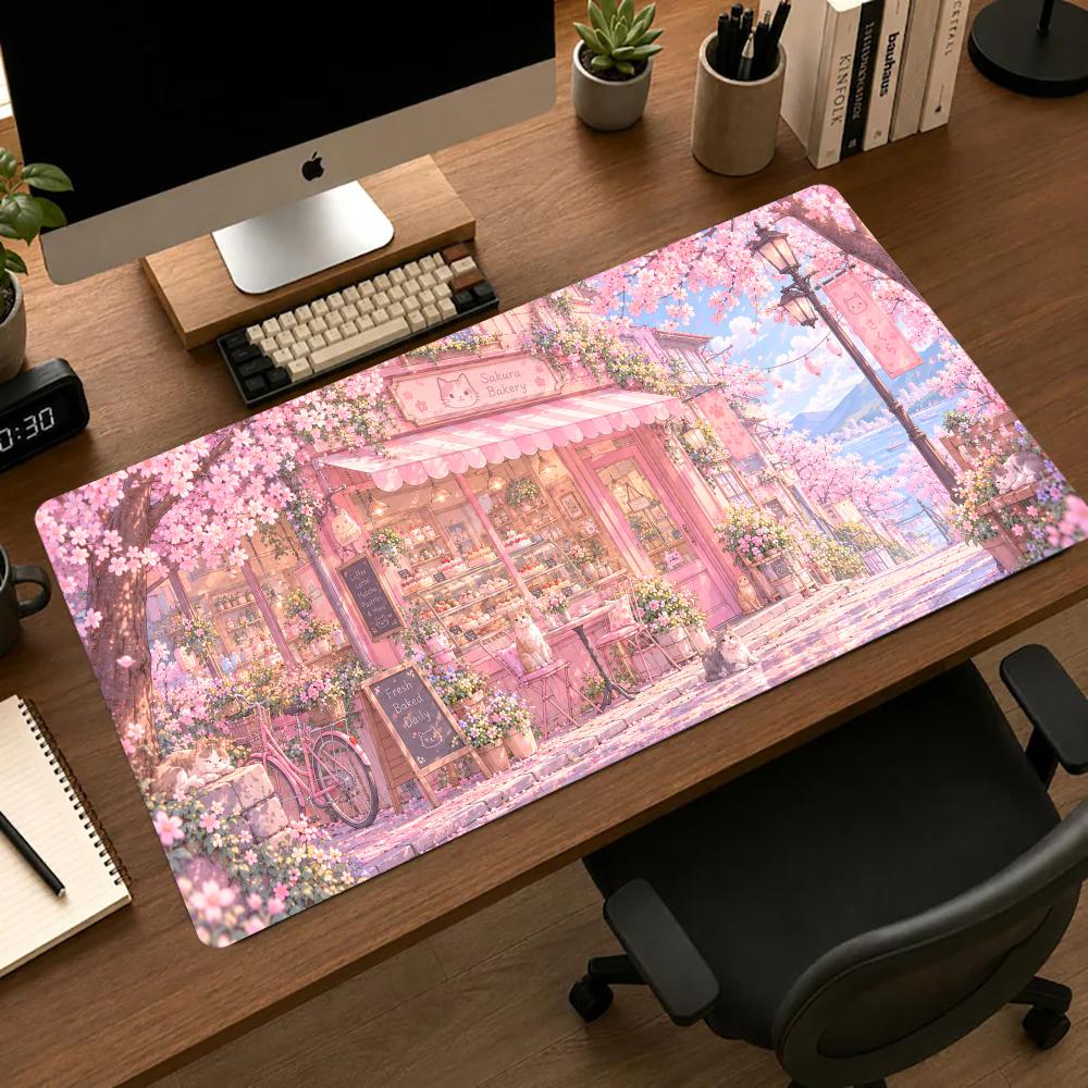Cherry Blossom Shop Desk Mat T - đánh giá và giá Gaming Accessories Shop