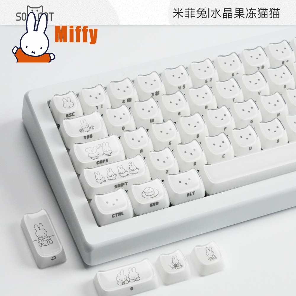 Kawaii Miffy Keycaps Cute Rabb - đánh giá và giá Gaming Accessories Aesthetic