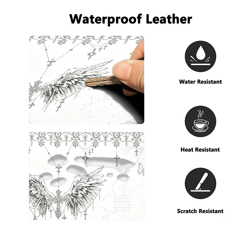Leather Mousepad Black White A - đánh giá và giá Gaming Accessories Aesthetic